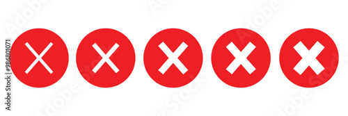 Red Close icons set. Delete sign and symbol. cross sign. remove mark icon vector.