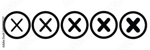 Close vector icon set. Delete icon. remove, cancel, exit cross sign/symbol set vector.