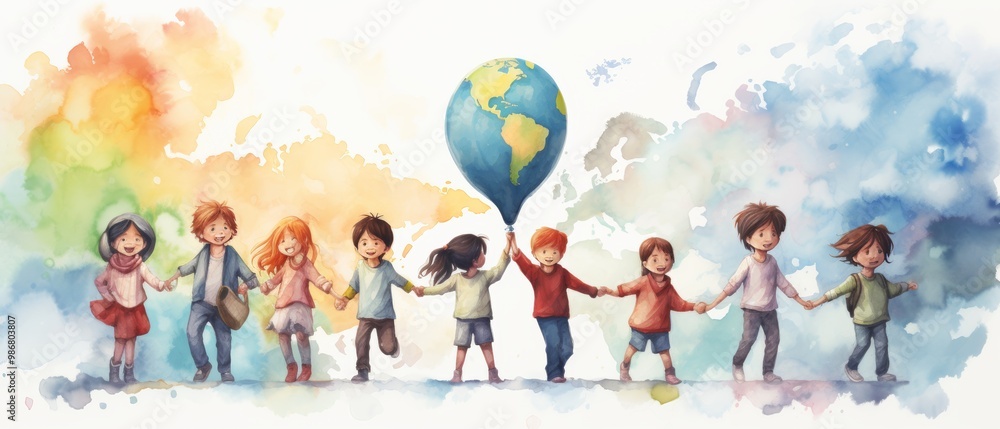 Fototapeta premium Joyful Celebration of International Children's Day