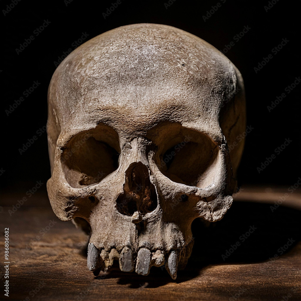 Obraz premium Stylish Vintage Skull Graphic Perfect for Posters and Merchandise