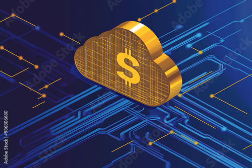 Roadmap visualizing Ai driven  cloud cost optimization within cloud computing services showing how AI analyzes usage patterns recommends costsaving strategies photo