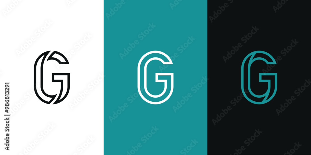 Abstract letter G logo design. Modern minimal style. Premium Vector Abstract letter G logo design. Modern minimal style. Premium Vector