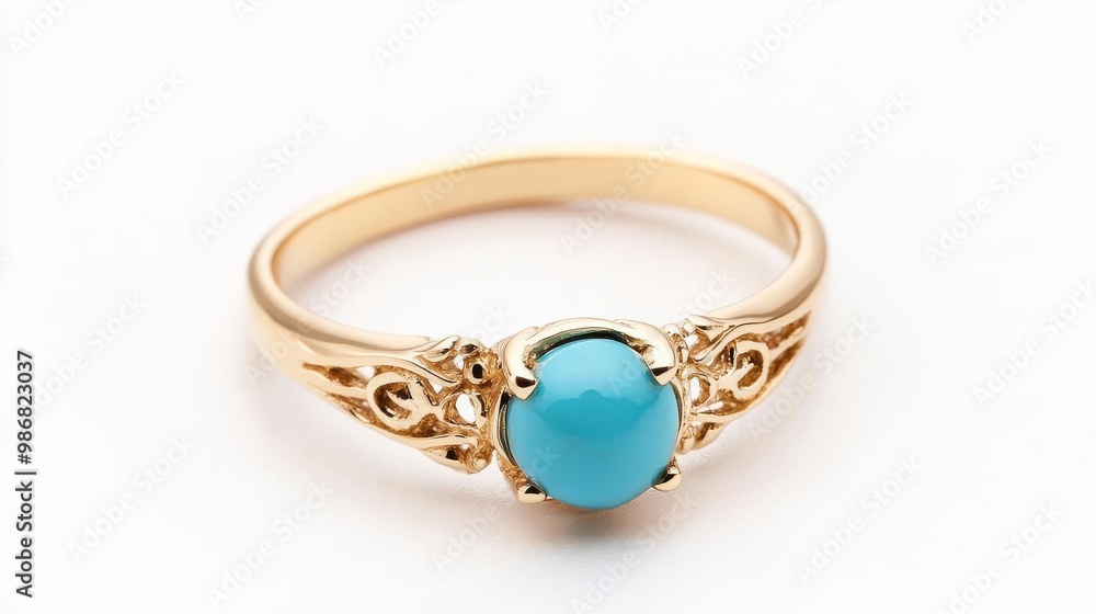 Bohemian ring with turquoise stone and intricate detailing, offering a unique and artistic vibe Bohemian ring with turquoise stone and intricate detailing, offering a unique and artistic vibe