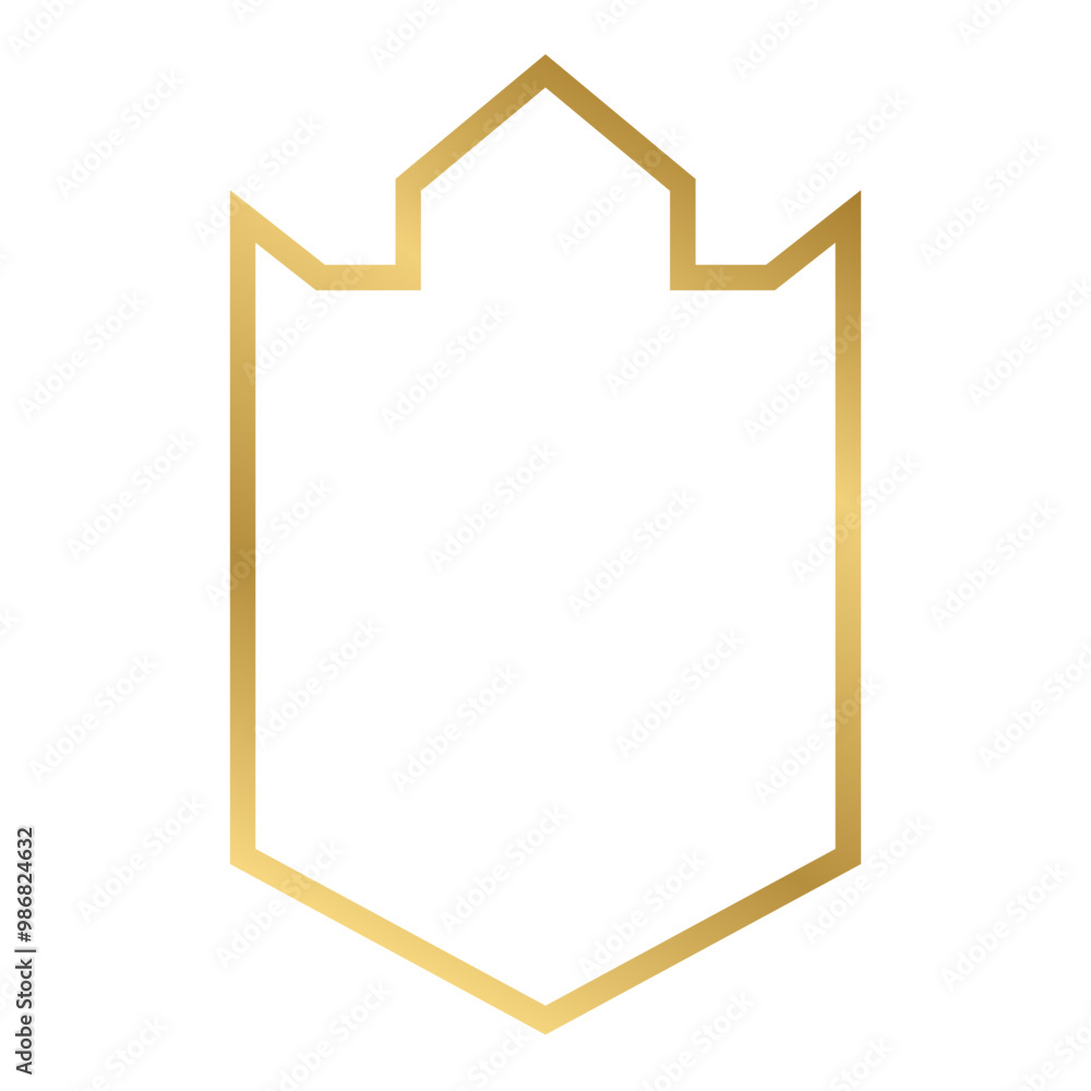 gradient gold outline shield gradient gold outline shield