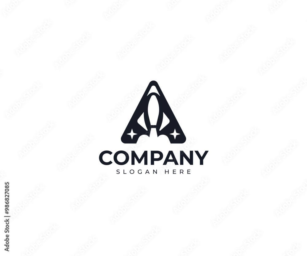 Letter A Rocket Logo Design – Dynamic Space-Inspired Symbol for Startups & Innovation Branding
