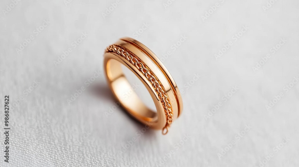 Tassel ring with hanging chains, providing a playful and dynamic look Tassel ring with hanging chains, providing a playful and dynamic look
