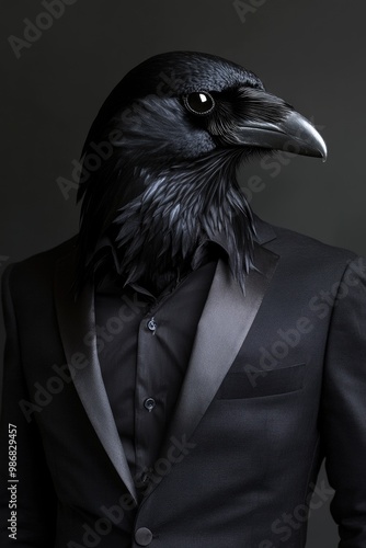 A Raven in a Black Suit photo