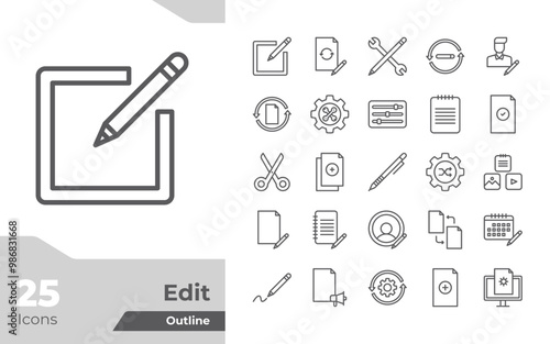 Edit Outline Icons
