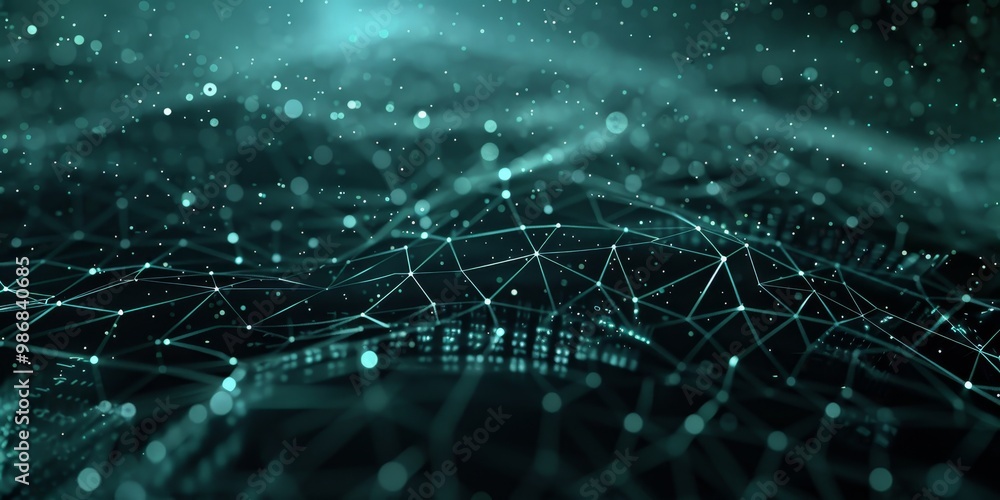 Futuristic depiction of a complex information web, featuring layers of interconnected data points and intricate digital paths, ideal for tech and data system visuals Futuristic depiction of a complex information web, featuring layers of interconnected data points and intricate digital paths, ideal for tech and data system visuals
