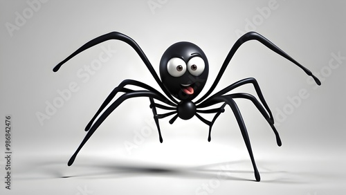 Spider is always jumping, with his legs flailing wildly as he bounces from web to web or plant to plant. His energy is contagious, and his bouncy nature adds a sense of constant motion. photo