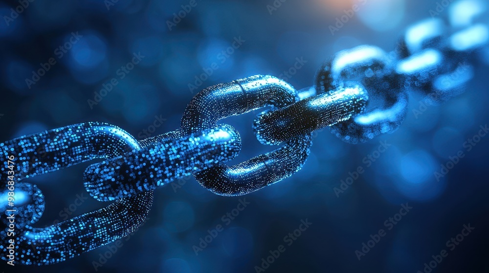 Abstract Chain Link of Digital Data Technology Concept Abstract Chain Link of Digital Data Technology Concept