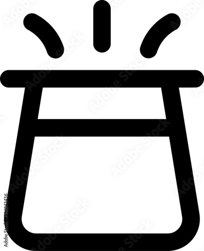 UI magic hat Vector Icon Illustration. Line Style