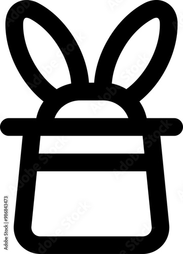 UI magic trick Vector Icon Illustration. Line Style