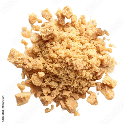 pile of brown asafetida isolated on transparent background photo