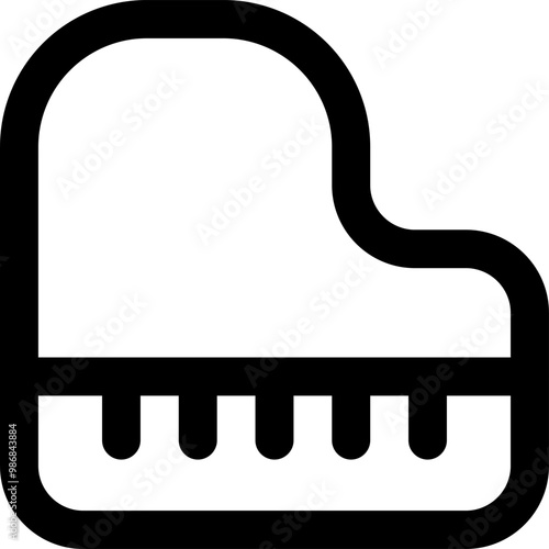 UI piano Vector Icon Illustration. Line Style