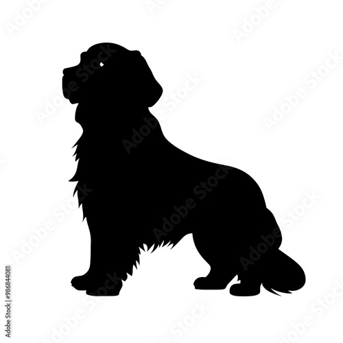 vector silhouette of a Clumber Spaniel