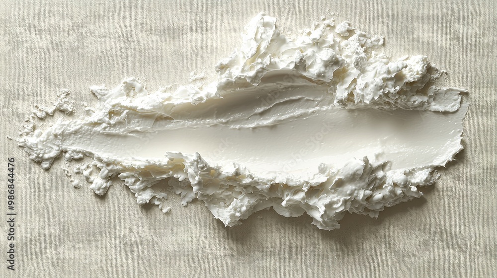 White Cream Texture on Beige Canvas Background White Cream Texture on Beige Canvas Background