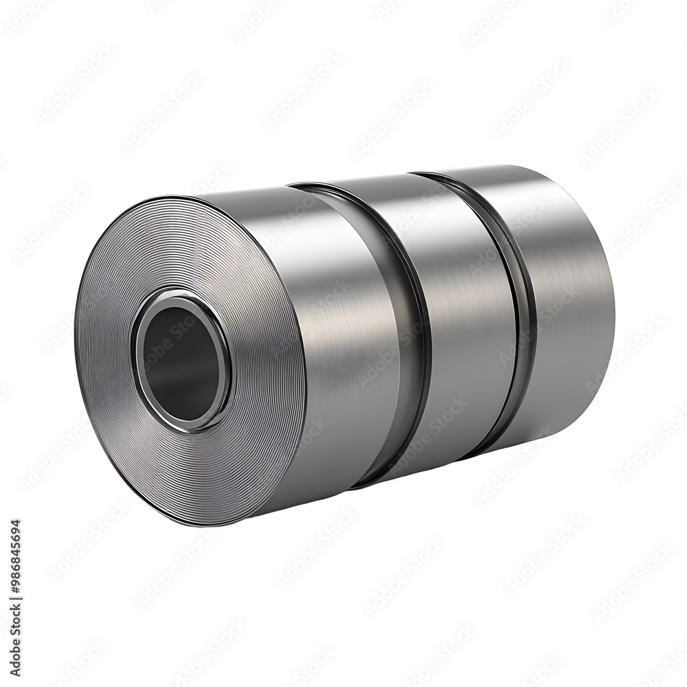 Photography of a Metallic Cylindrical Object on a Clean White Background Photography of a Metallic Cylindrical Object on a Clean White Background