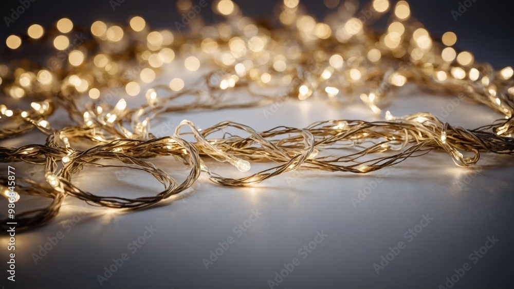 gold christmas tree lights on background gold christmas tree lights on background
