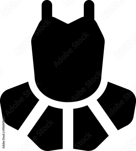 UI ballet Vector Icon Illustration. Glyph Style