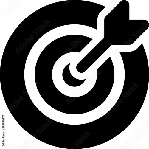 UI dart Vector Icon Illustration. Glyph Style