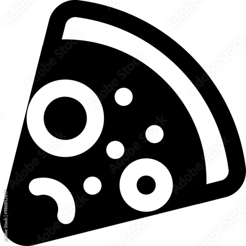 UI pizza Vector Icon Illustration. Glyph Style