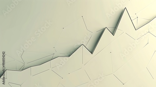 Simple upward trend line, clean and minimalistic on a neutral backdrop.