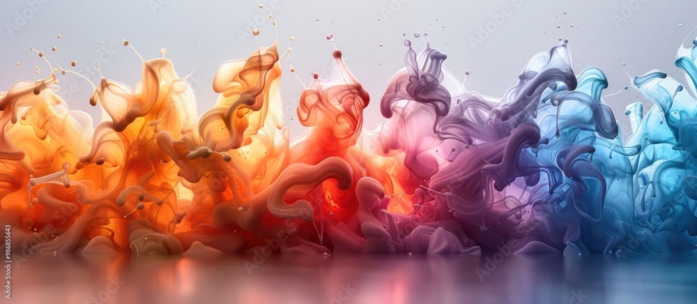 Abstract Colorful Ink Swirls Abstract Colorful Ink Swirls