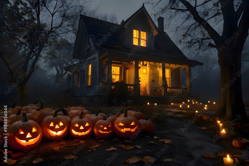 Halloween, night, house, house, trees, moon, pumpkin, pumpkin lighting, Halloween pumpkin with a smile
Halloween, night, house, house, trees, moon, pumpkin, pumpkin lighting, Halloween pumpkin with a smile