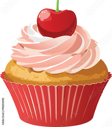 sour Cherry Vanilla icing gourmet Cupcake