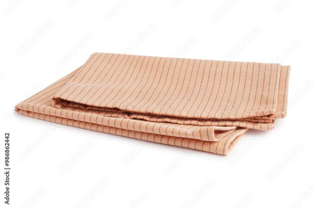 Clean folded napkin isolated on white background Clean folded napkin isolated on white background
