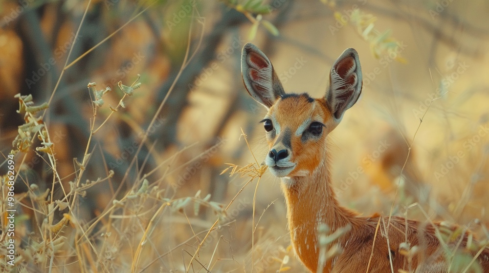 Close-up Portrait of a Young Deer in a Forest Setting, Emphasizing Its Innocent Expression and the Natural Beauty of Its Surrounding Close-up Portrait of a Young Deer in a Forest Setting, Emphasizing Its Innocent Expression and the Natural Beauty of Its Surrounding
