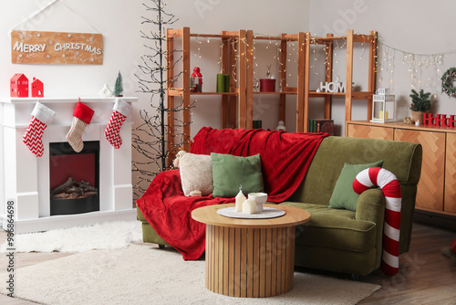 Cozy christmas living room ...