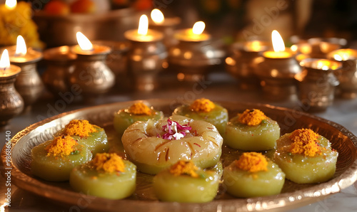 Diwali sweets jalebi Jhangiri Gujiya peda jndian Sweet dessert mithai festival photo