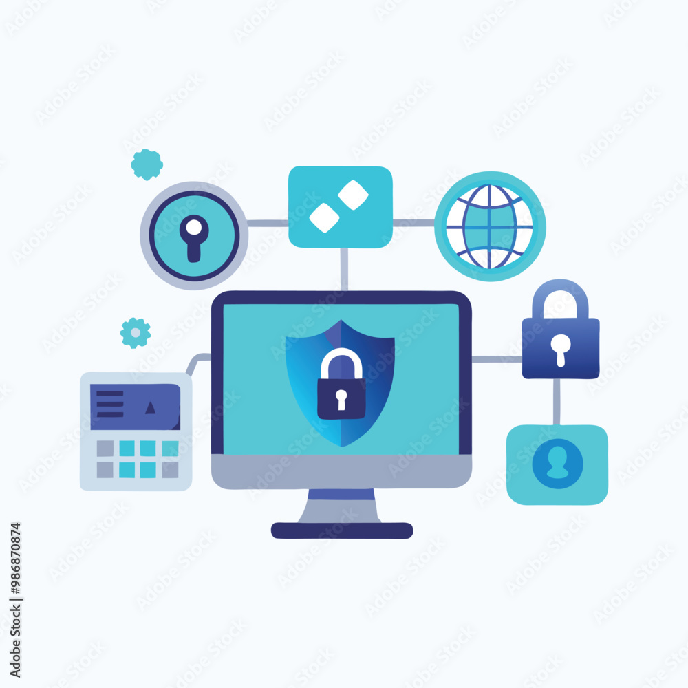 Cyber security infographics vector resources Cyber security infographics vector resources