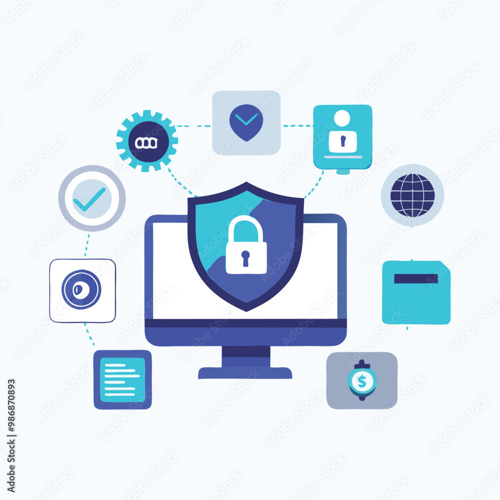 Cyber security infographics vector resources Cyber security infographics vector resources