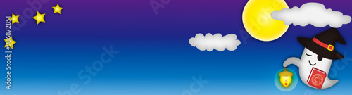 ハロウィンヘッダー背景壁紙イラスト