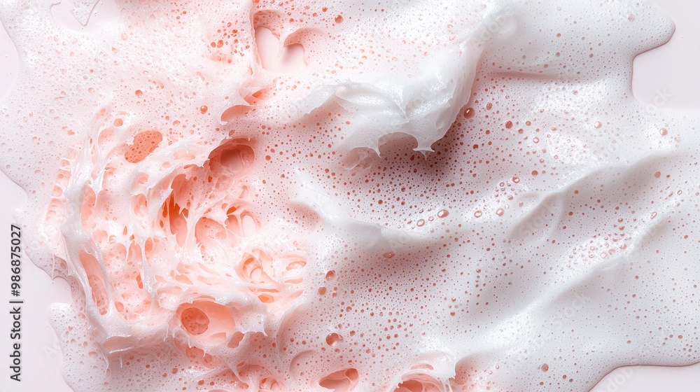 Fototapeta premium Abstract Pink and White Foam Texture Background
