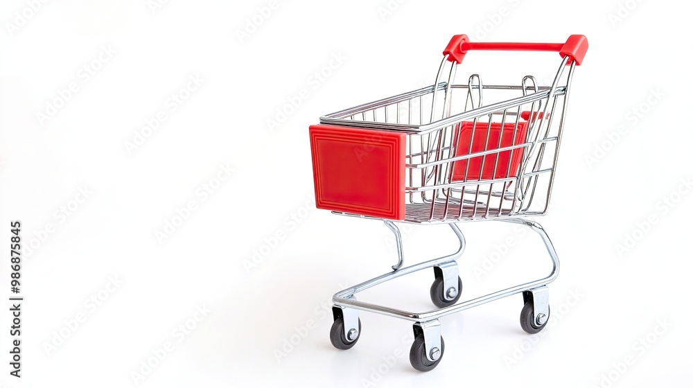 Empty shopping cart isolated on a white background, ideal for e-commerce and retail content. Empty shopping cart isolated on a white background, ideal for e-commerce and retail content.