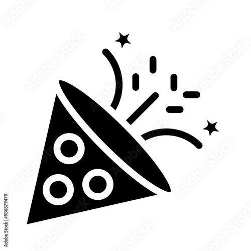 Confetti Vector Glyph Icon Design