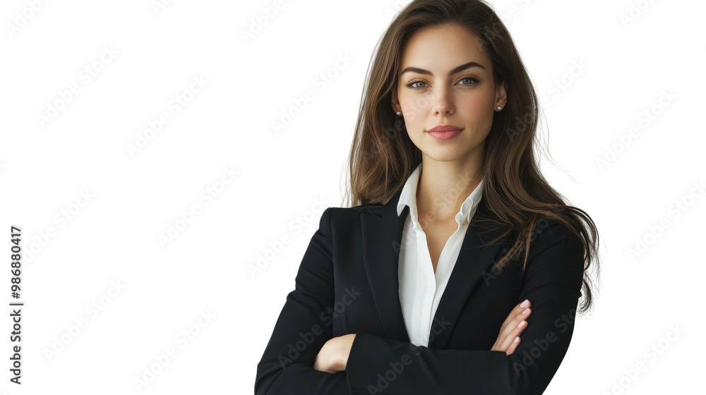 A woman in a business suit is posing for a picture. isolated on transparent background, PNG file A woman in a business suit is posing for a picture. isolated on transparent background, PNG file