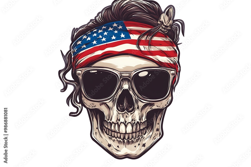 Skull with American Flag Skull with American Flag