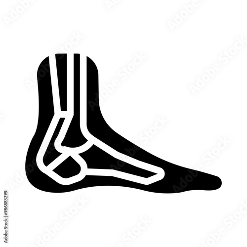 Achilles tendon Vector Glyph Icon Design