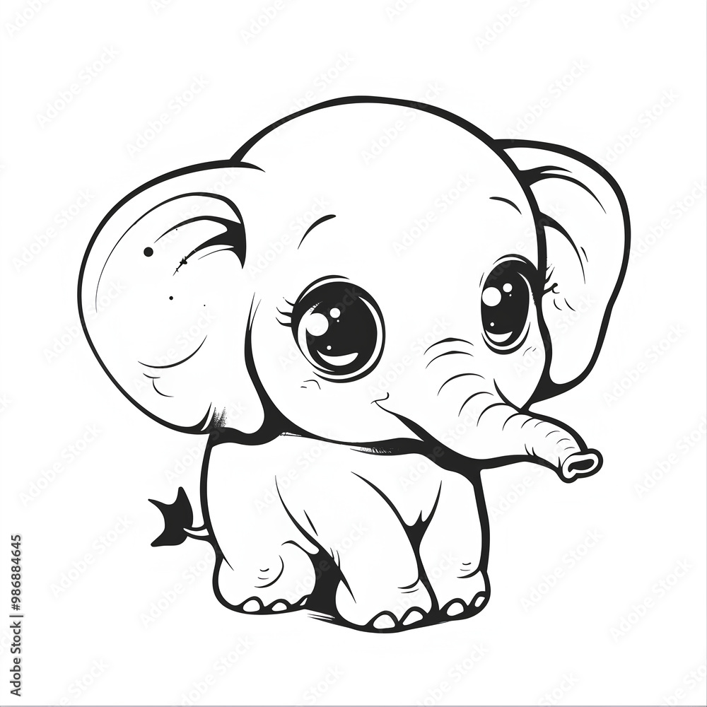 Fototapeta premium elephant cartoon