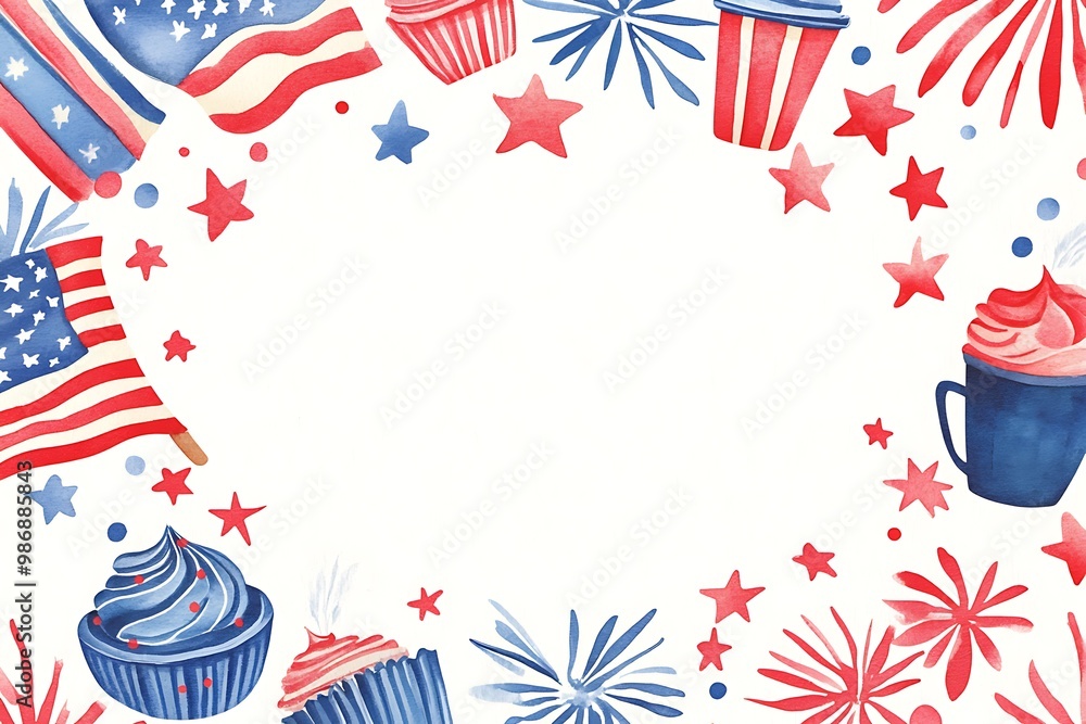 Obraz premium USA independence day background