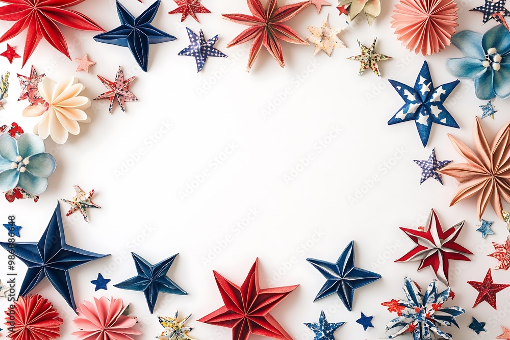 Fourth of July banner. USA flag and fireworks explosions. Independence day national holiday we are closed template. Fourth of July banner. USA flag and fireworks explosions. Independence day national holiday we are closed template.