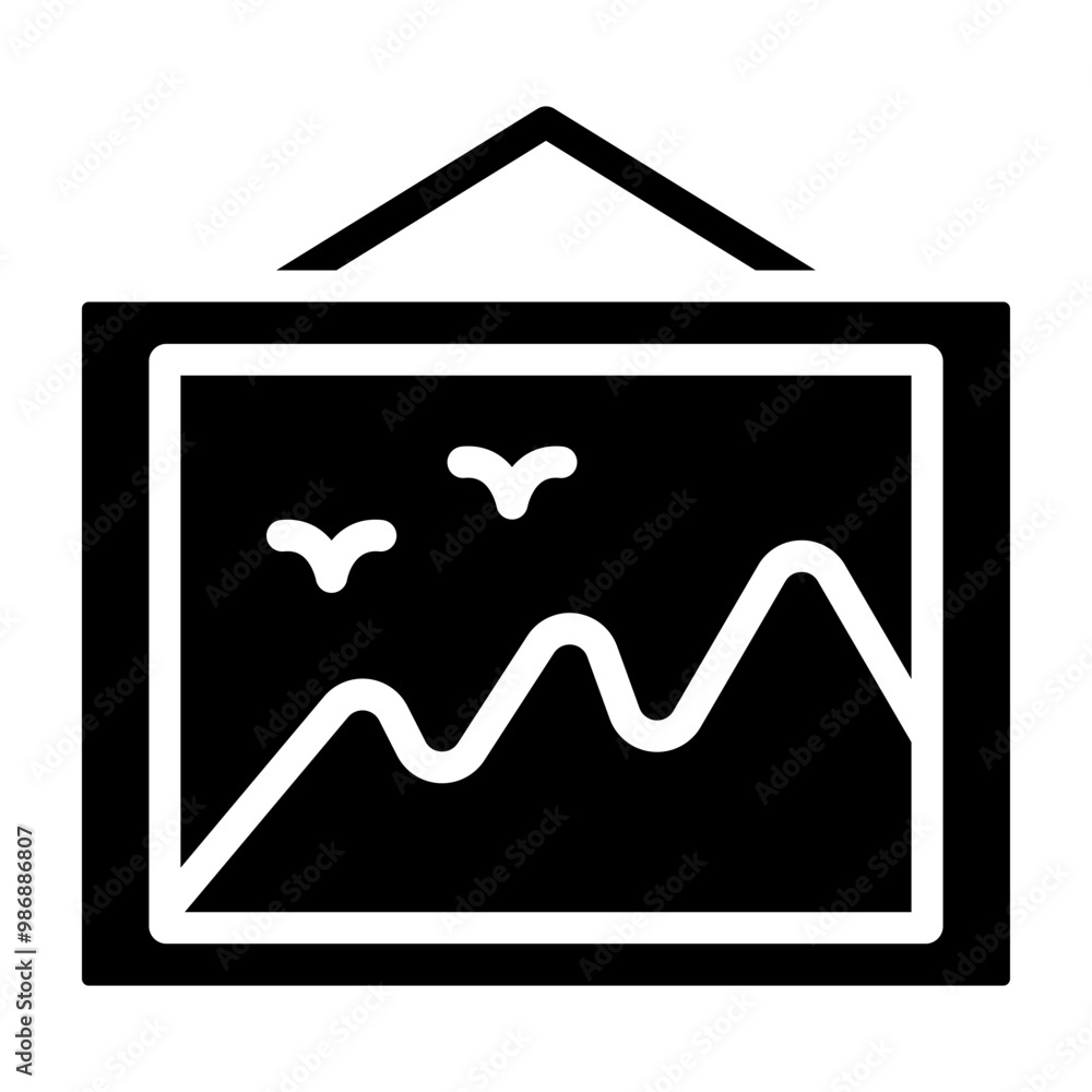 Wall Art Vector Glyph Icon Design Wall Art Vector Glyph Icon Design