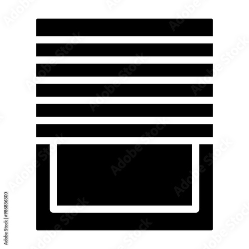 Blinds Vector Glyph Icon Design