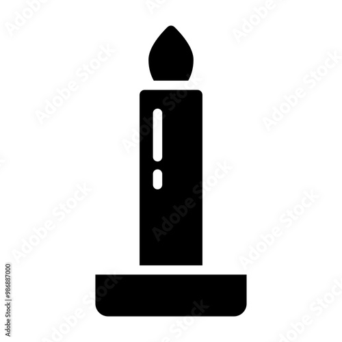 Candle Vector Glyph Icon Design