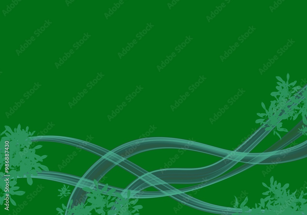 Elegant Abstract Green Colour Line floral Background Elegant Abstract Green Colour Line floral Background
